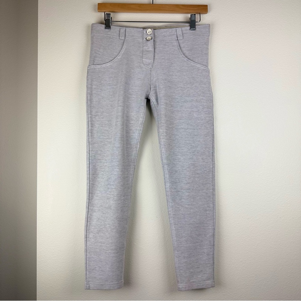 Freddy Light Grey Casual Leggings Trousers Melange Stretch Comfort Womens Medium
